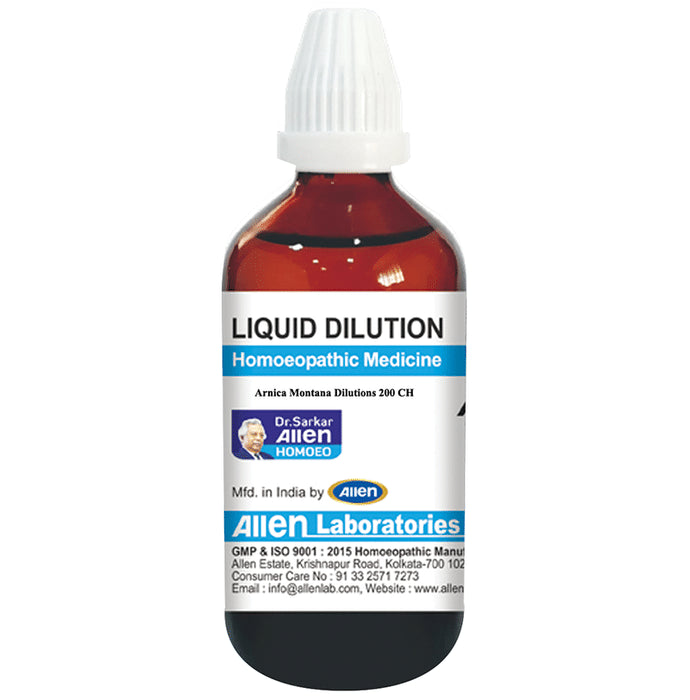 Allen Laboratories Arnica Montana Liquid Dilution 200 CH - Classic Derma
