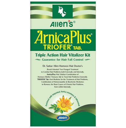 Allen Laboratories Arnica Plus (Hair Vitalizer 100 Ml+ Triofer 50 Tablets) Kit - Classic Derma