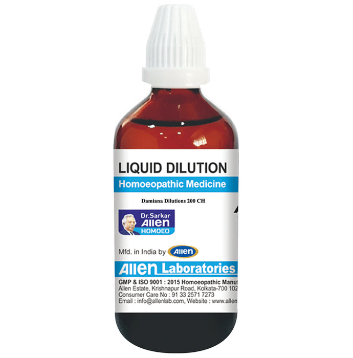 Allen Laboratories Damiana Liquid Dilution 200 CH - Classic Derma