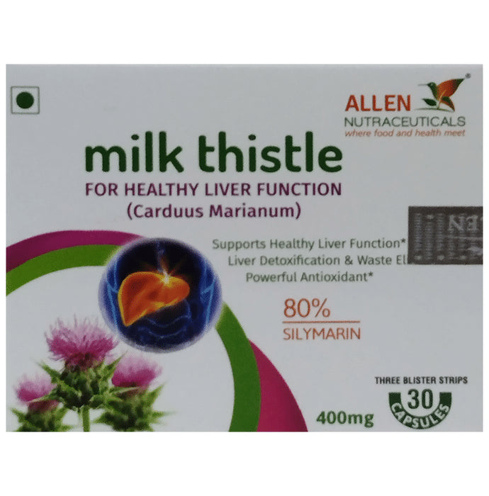 Allen Nutraceutical Milk Thistle 400mg Capsule - Classic Derma