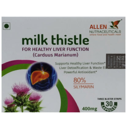 Allen Nutraceutical Milk Thistle 400mg Capsule - Classic Derma