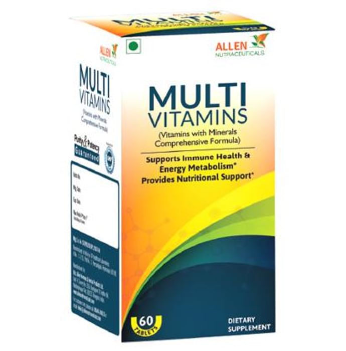 Allen Nutraceutical Multi Vitamins with Minerals | For Immunity, Energy Metabolism & Nutritional Support | Tablet - Classic Derma