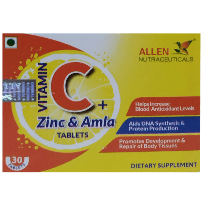 Allen Nutraceutical Vitamin C + Zinc & Amla Tablet - Classic Derma