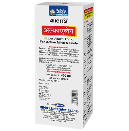 Allen's Alfa Allen Tonic No Added Sugar