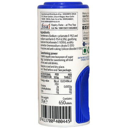 Alma Combo Pack of Sugarfree 650 Tablet and Stevia 175 Tablet Low Calorie Sweetener