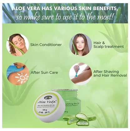 Aloe Veda Nourishing Aloe Vera Gel (with Green Tea Extracts & Vitamin E)