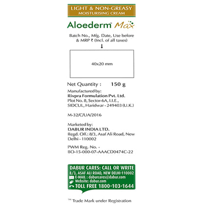 Aloederm Max Moisturising Cream