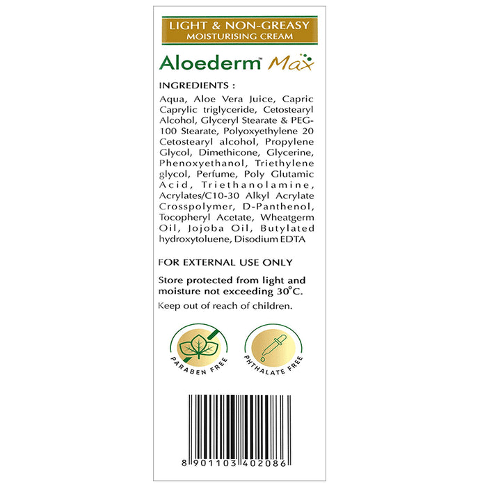 Aloederm Max Moisturising Cream