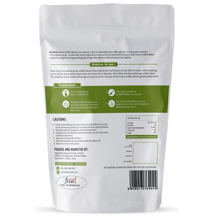 Aloena Unroasted Arabica Green Coffee Beans