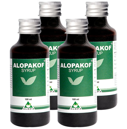 Alopakof Cough Syrup for Allergies & Dry Cough (100ml Each) - Classic Derma