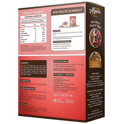 Alpino Super Muesli (400gm Each) Fruit and Nut