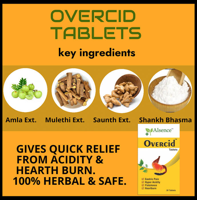 Alsence Overcid Tablet (30 Each)