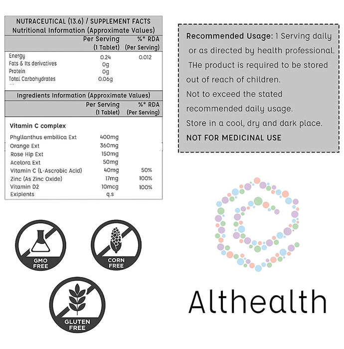Althealth Vitamin C and Zinc Tablet