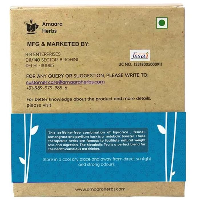 Amaara Herbs Tea Bag Metabolic Organic Herb