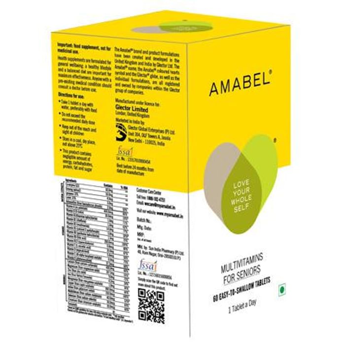 Amabel Multivitamins & Minerals For Seniors Tablet - Classic Derma