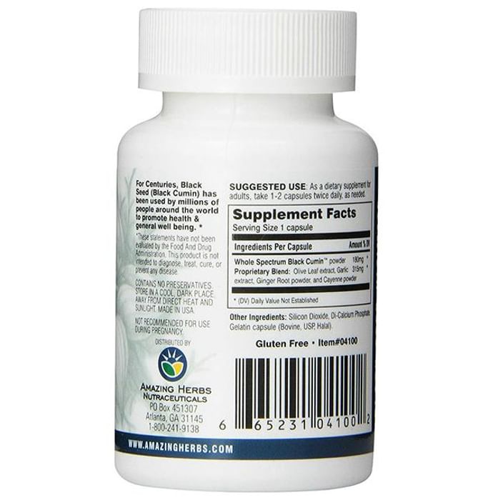 Amazing Herbs Black Seed Ultimate with Garlic, Ginger & Cayenne Capsule