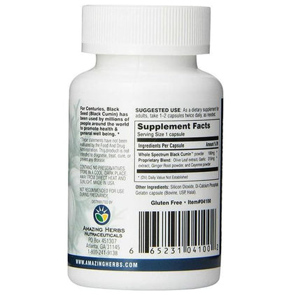 Amazing Herbs Black Seed Ultimate with Garlic, Ginger & Cayenne Capsule