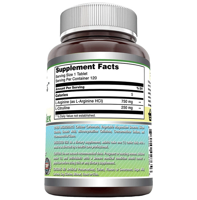 Amazing Nutrition L-Arginine, L-Citrulline Complex 1000mg Tablet