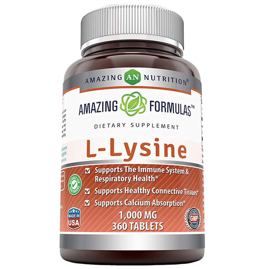 Amazing Nutrition L-Lysine 1000mg Tablet - Classic Derma