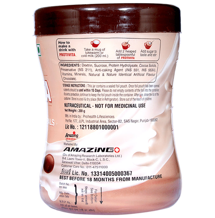 Amazing Research Protivita Protein Powder with Vitamins & Minerals Chocolate