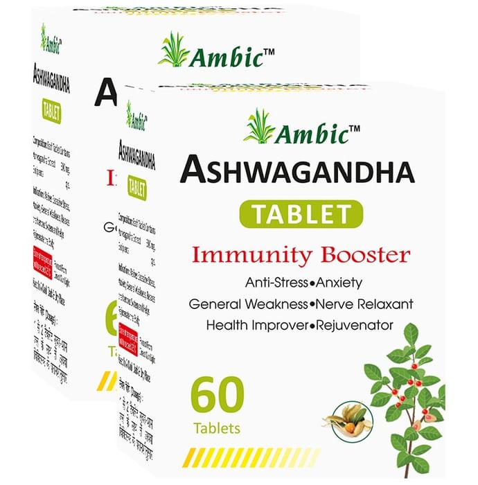 Ambic Ashwagandha Tablet Immunity Booster (60 Each) - Classic Derma
