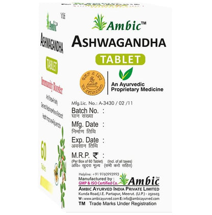 Ambic Ashwagandha Tablet Immunity Booster (60 Each)