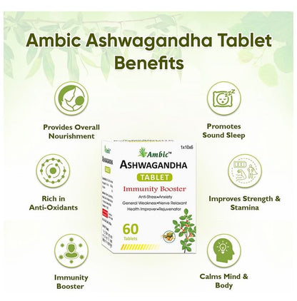 Ambic Ashwagandha Tablet Immunity Booster(60 Each)