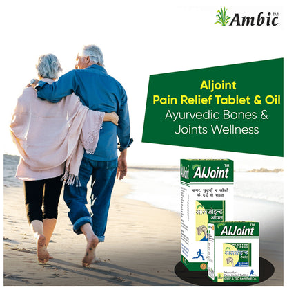 Ambic Combo Pack of AlJoint Muscular Pain Relief Oil 100ml & AlJoint Muscular Pain Relief 60 Tablet