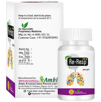 Ambic Combo Pack of Re-Resp Capsule 60 and Re-Resp Avleh 300gm