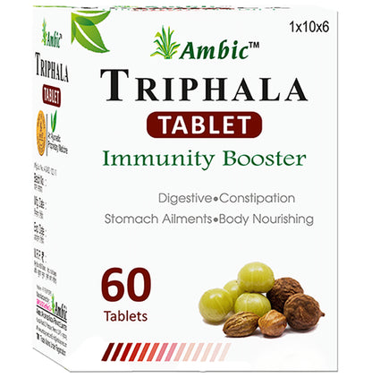 Ambic Combo Pack of Triphala Tablet 60 and Triphala Juice 1000ml - Classic Derma