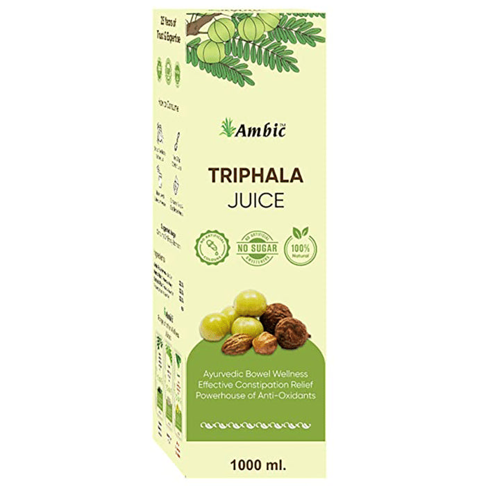 Ambic Combo Pack of Triphala Tablet 60 and Triphala Juice 1000ml