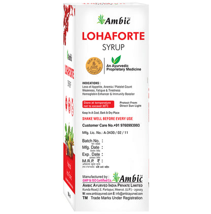 Ambic Lohaforte Syrup (500ml Each)
