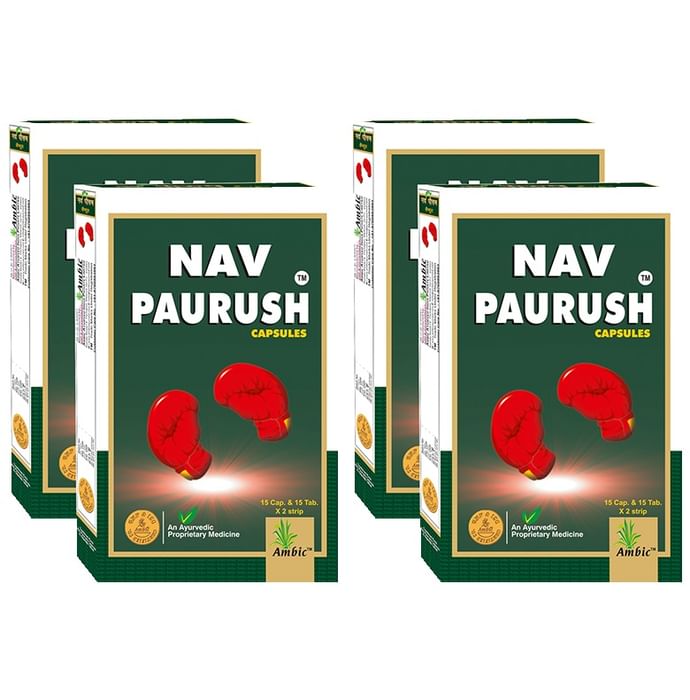 Ambic Nav Paurush Pack of 30 Capsule & 30 Tablet - Classic Derma