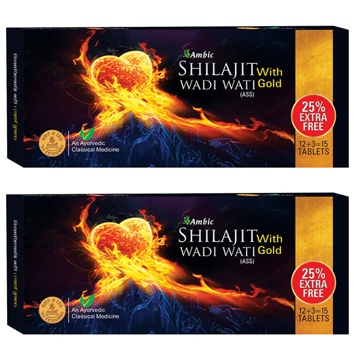 Ambic Shilajit with Wadi Wati Gold ASS (15 Each) - Classic Derma