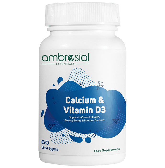 Ambrosial Essentials Calcium & Vitamin D3 Softgels - Classic Derma