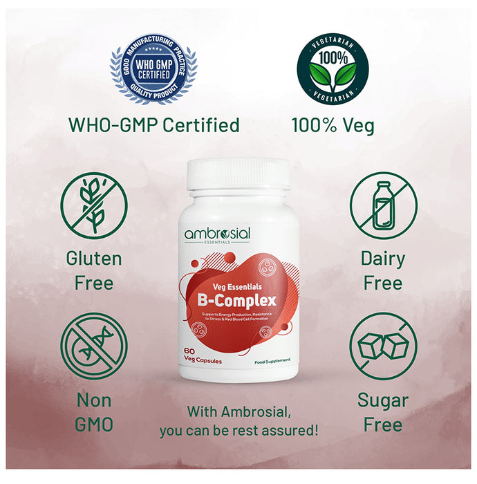 Ambrosial Veg Essentials B-Complex Veg Capsule