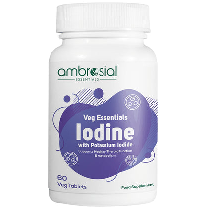 Ambrosial Veg Essentials Iodine with Potassium Veg Tablet - Classic Derma