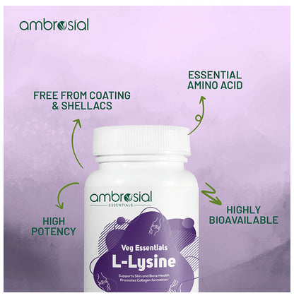 Ambrosial Veg Essentials L-Lysine Veg Capsule