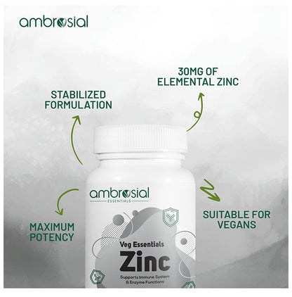 Ambrosial Veg Essentials Zinc Veg Capsule