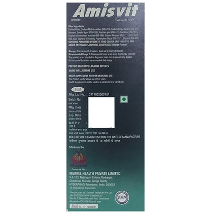 Amisvit Syrup Sugar Free