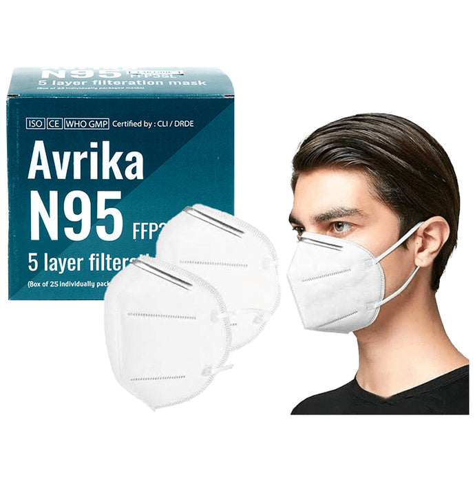Amkay N95 FFP3SL | 5 Layered Filteration Mask-Filters Large and Small Particles | Mask Free Size - Classic Derma