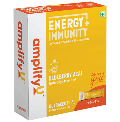 AmplifyU Energy + Immunity Sachet (8gm Each) Blueberry Acai - Classic Derma