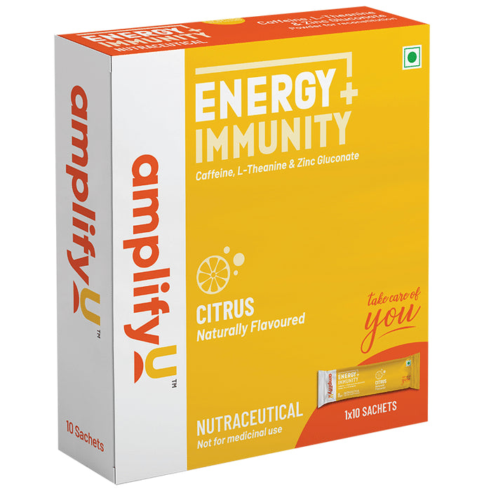 AmplifyU Energy + Immunity Sachet (8gm Each) Citrus - Classic Derma
