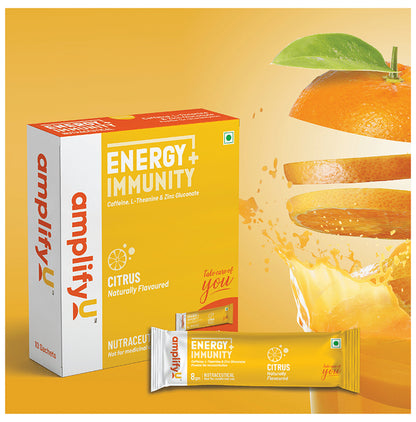 AmplifyU Energy + Immunity Sachet (8gm Each) Citrus
