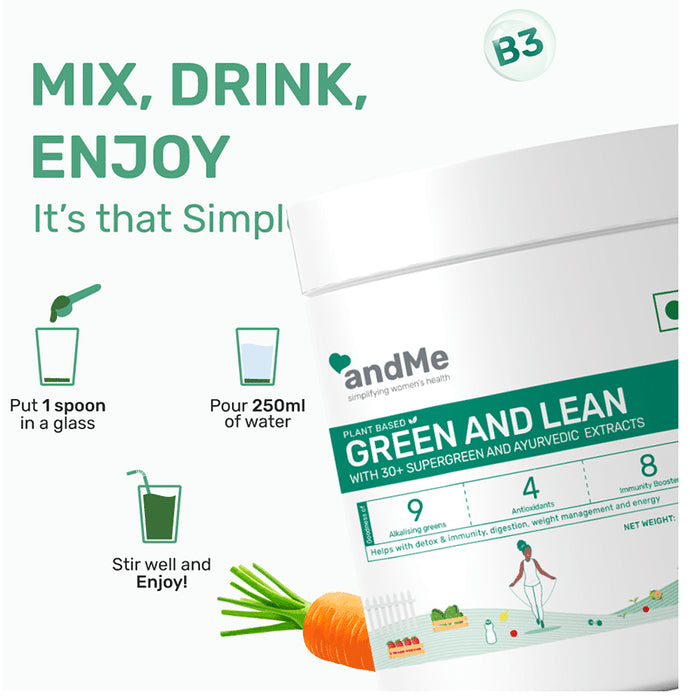 Andme Plant Based Green and Lean Powder (250gm Each)
