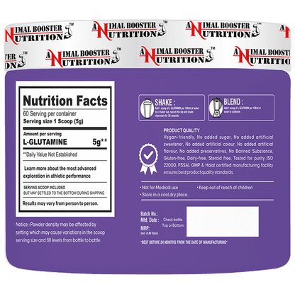 Animal Booster Nutrition Glutamine Powder Unflavored