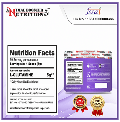 Animal Booster Nutrition Glutamine Powder Unflavored