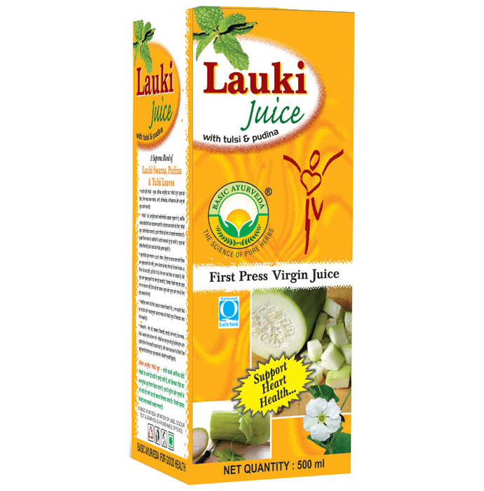 Basic Ayurveda Lauki Juice with Tulsi & Pudina | Supports Weight Management & Heart Health - Classic Derma