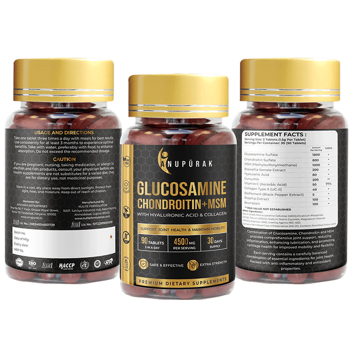 Anupurak Glucosamine Chondroitin+MSM Tablet (90 Each)