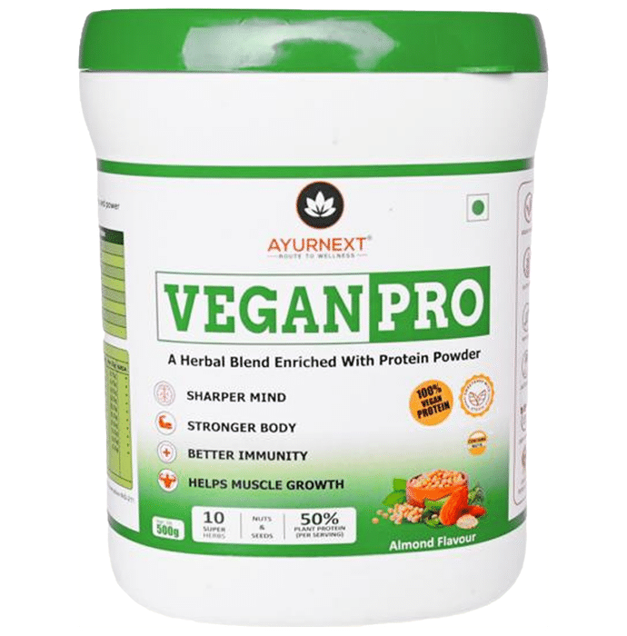 Ayurnext Vegan Pro Protein Powder Almond - Classic Derma